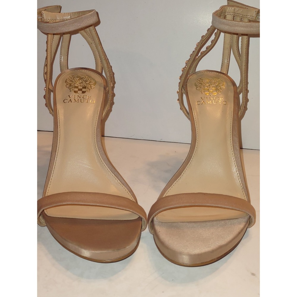 Vince Camuto Women's High Heels VC-Daphery Size 9M Rhinestone Studded Rose Gold - Picture 8 of 9